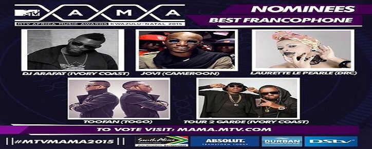 TOOFAN NOMINATED AT MTV AFRICA MUSIC AWARDS 2015